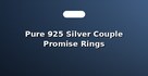 Pure 925 Silver Couple Promise Rings